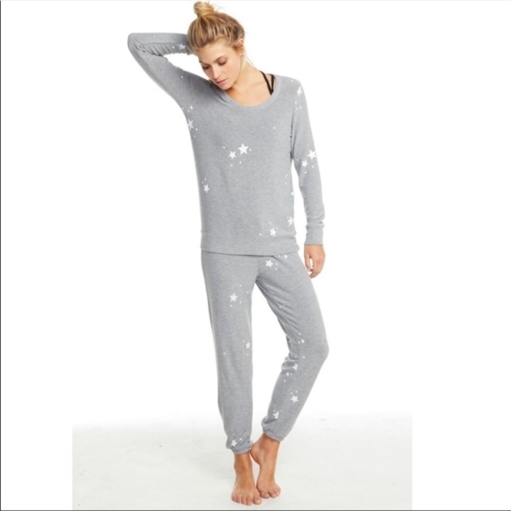 Chaser 2 Piece Loungewear Set With Star Print Size Large Women